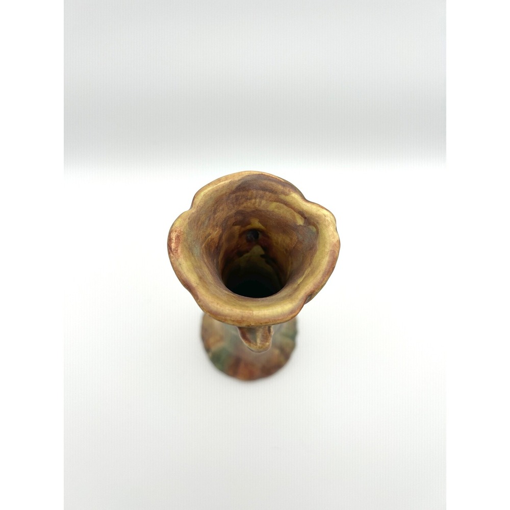 Weller Woodcraft Tree Trunk Vase with Red Cherries 8.5" Antique Art Pottery - Picture 5 of 6
